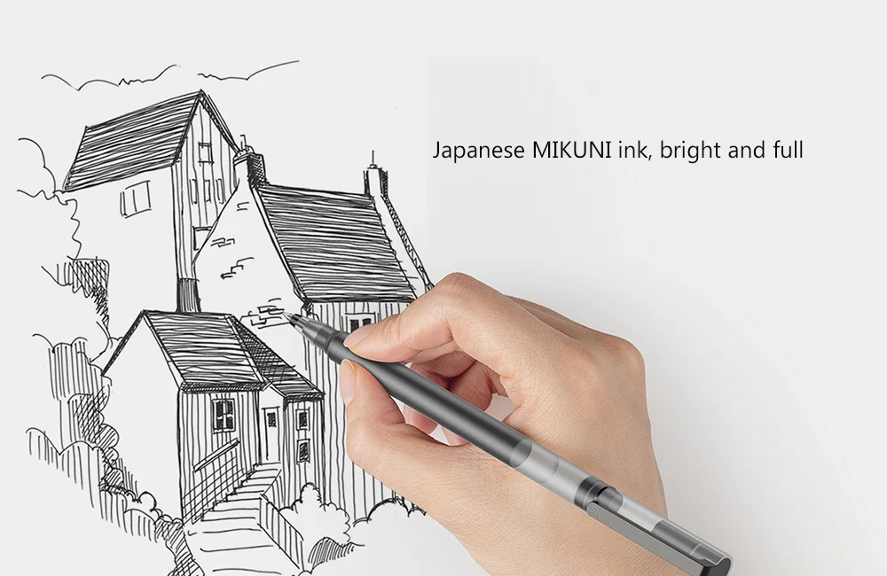 Xiaomi Mijia супер прочный пишущий знак ручка 0,5 мм пуля ручка черная ручка подписывающие ручки гладкая швейцарская заправка MiKuni японские чернила