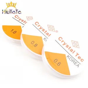 1 рулон, прозрачная эластичная веревка для бисероплетения, 0,6 мм, 0,8 мм, 1 мм