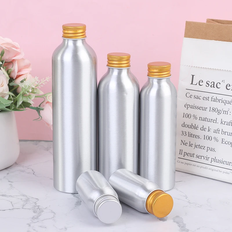 

1PC 30-250ML Aluminum Spray Bottle Refillable Perfume Portable Empty Container Travel Cosmetic Sprayer Atomizer Silver Bottles