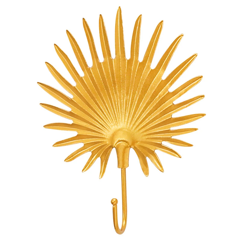 Креативное металлическое украшение для стен в виде листьев крючок домашней