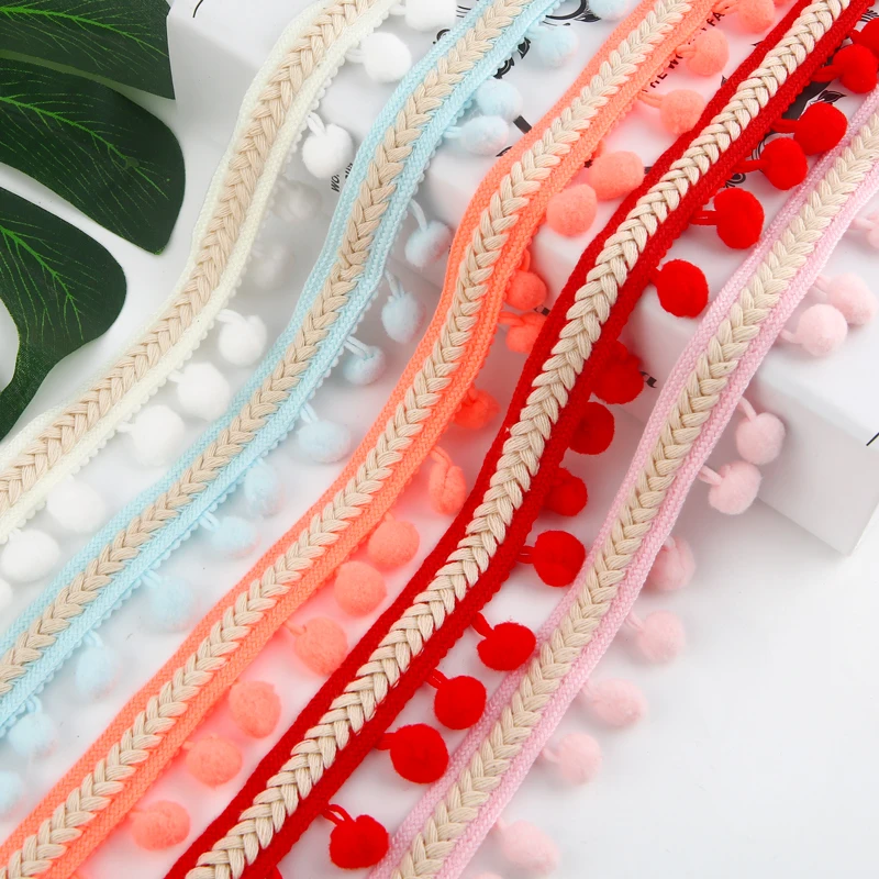 3 ярда винтажная вышитая отделочная лента 1 2 см помпон искусственные поделки