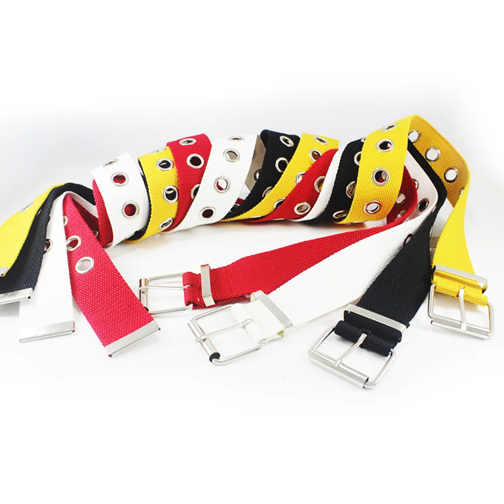 Женский и мужской дизайнерский холщовый пояс Подростковый модный в стиле хип хоп