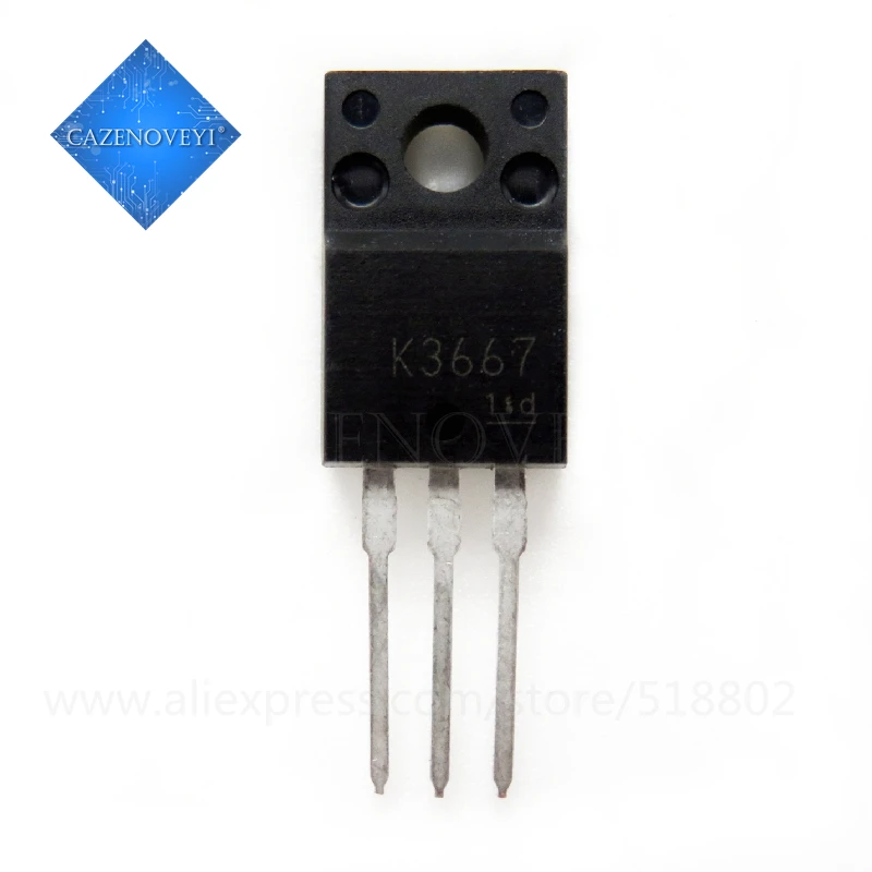 

5pcs/lot 2SK3667 K3667 600V 7.5A TO-220F In Stock