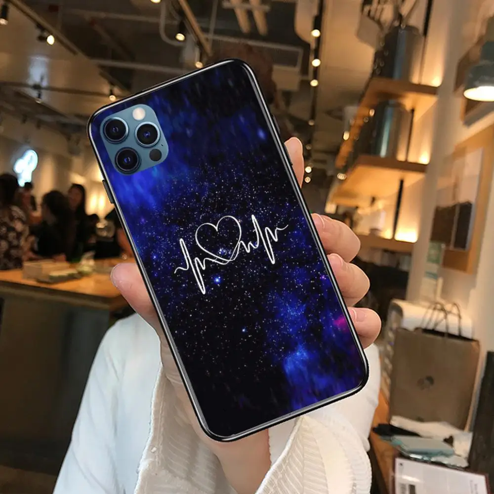 Чехол для телефона Doctor angel с кардиограммой iphone 12 pro max 11 8 7 6 s XR PLUS X XS SE 2020 mini black cell