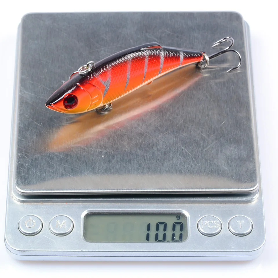 VIB приманка для зимней рыбалки 10 г 7 см 5 шт. джиг ABS жесткая плавающая с красными 3D