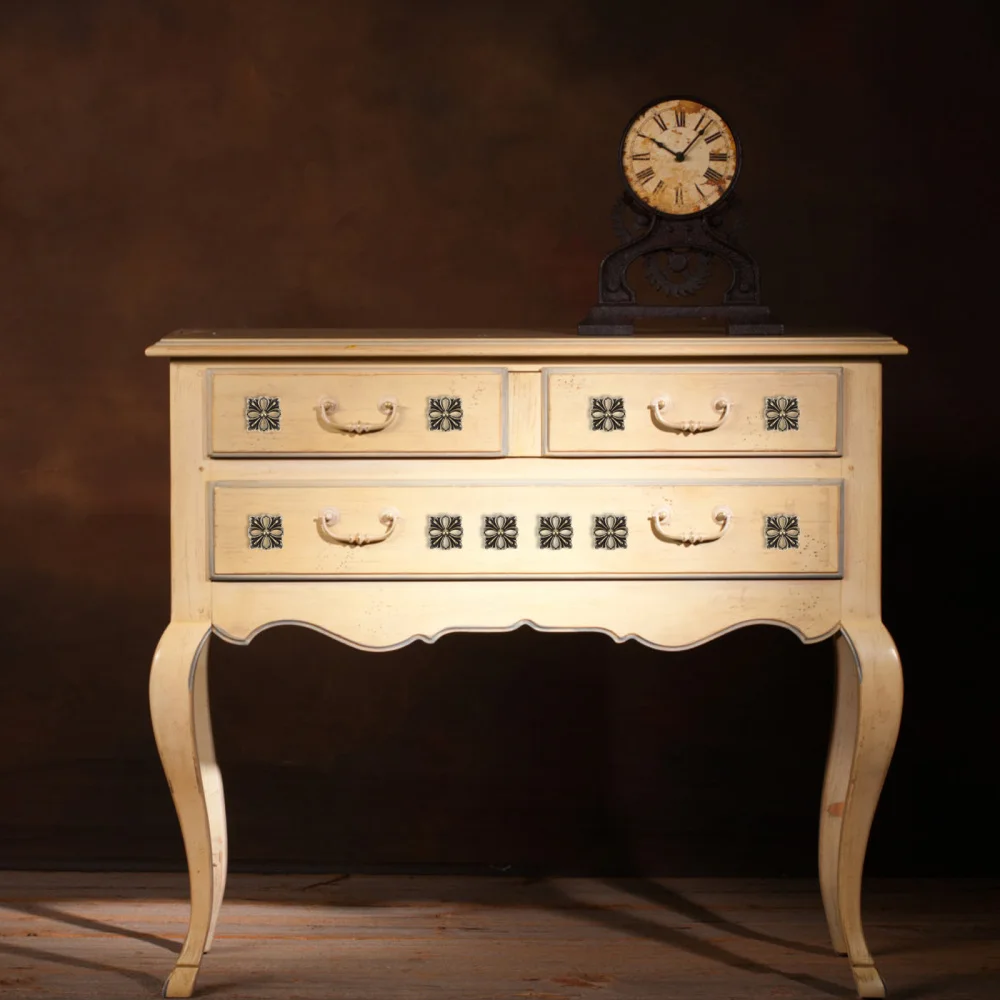 

6Pcs Furniture Decorative Metal Flower Piece for Chest Cabinet Desk Bookcase