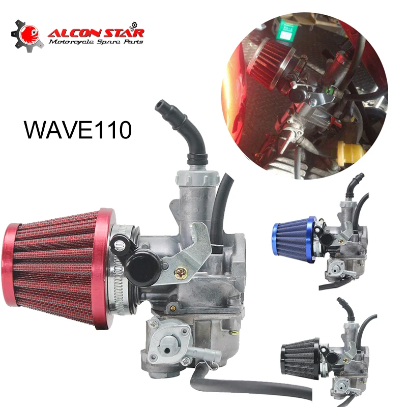 Alconstar Keihin мотоцикл 20 мм Карбюратор Carb с 42 воздушный фильтр для Honda Wave 110 Dash Karboretor Karb