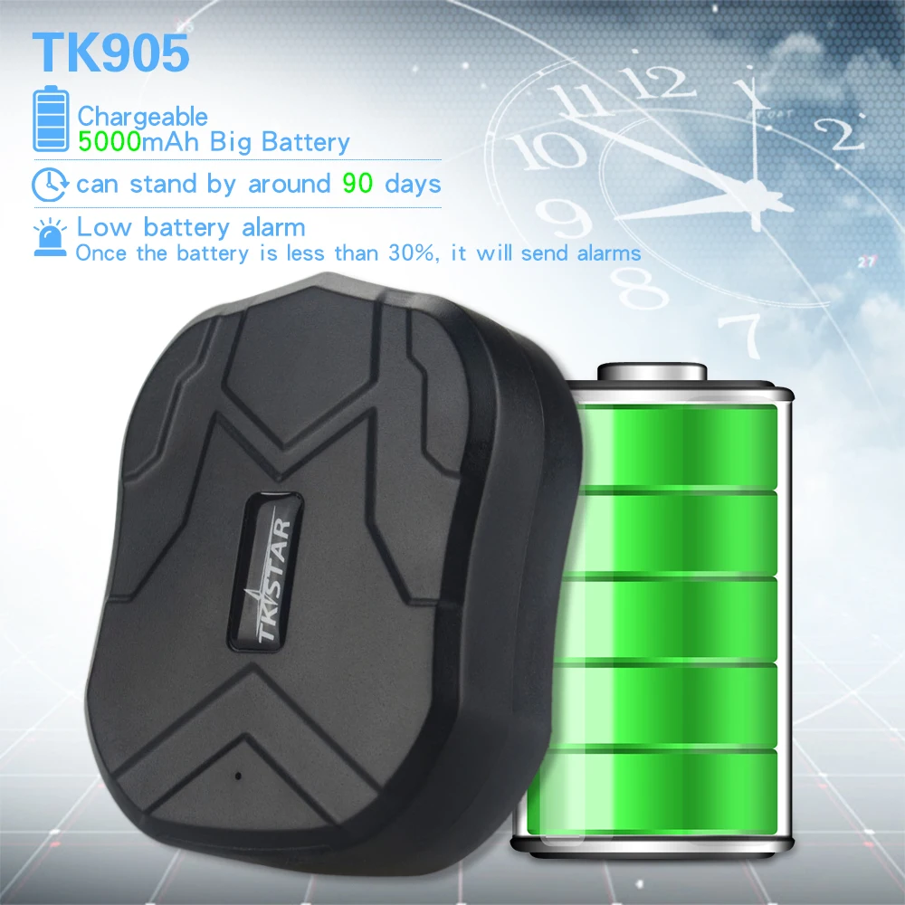 Быстрая! Автомобильный gps-трекер TK905 магнитный автомобильный gps 5000mAh аккумулятор в режиме ожидания 90 дней жизни Бесплатное отслеживание/приложение