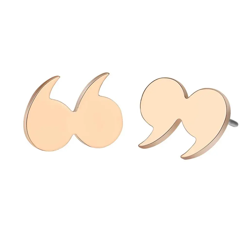 Серьги-гвоздики неправильной формы с символом | Украшения и аксессуары