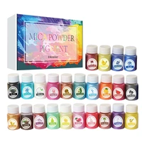 24 color epoxy resin dye pigment kit pearlescent mica powder liquid colorant bath bombs polymer clay slime car freshies