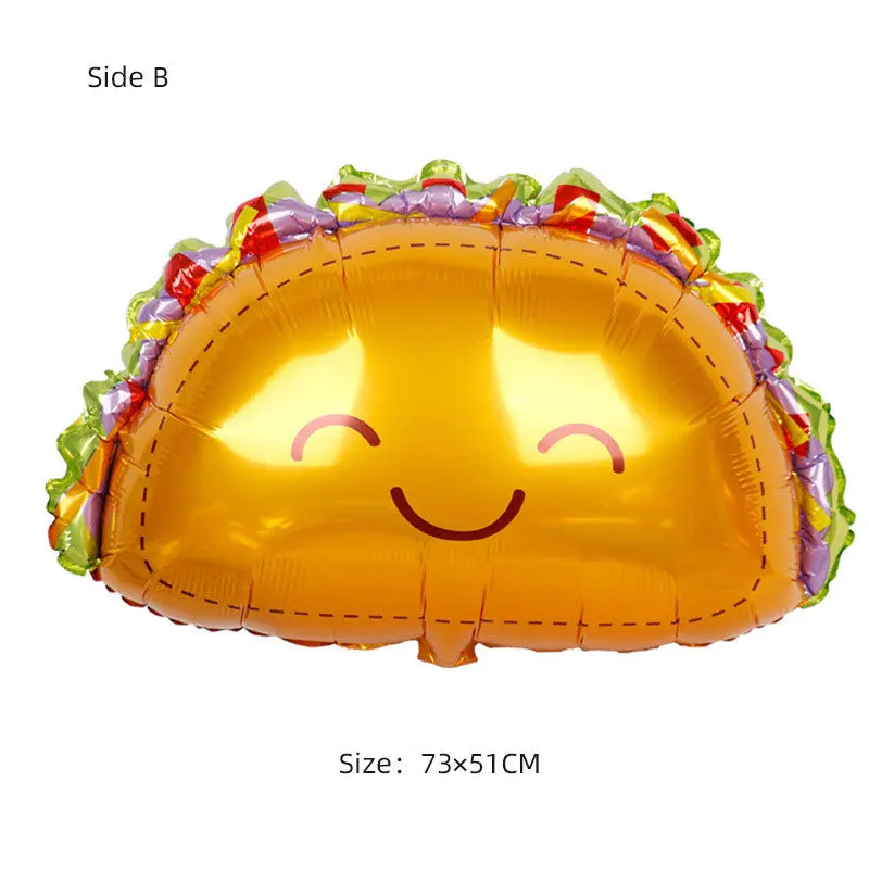 

TACO Burrito Balloon Pizza Bread Carnival Food Festival Opening Party Decoration Aluminum Film Balloon Wholesale