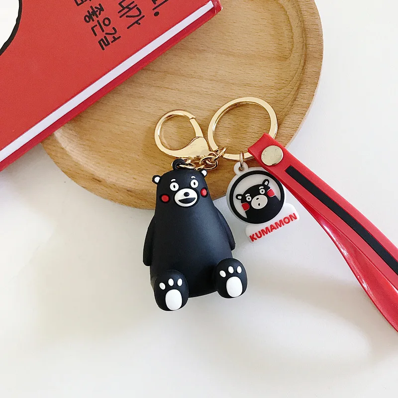 

Christmas Cartoon Anime Cute Kumamoto Bear Doll Keychains Women Car Bag Pendant Key Chain Belt Trinkets Key Ring Gift Porte Clef
