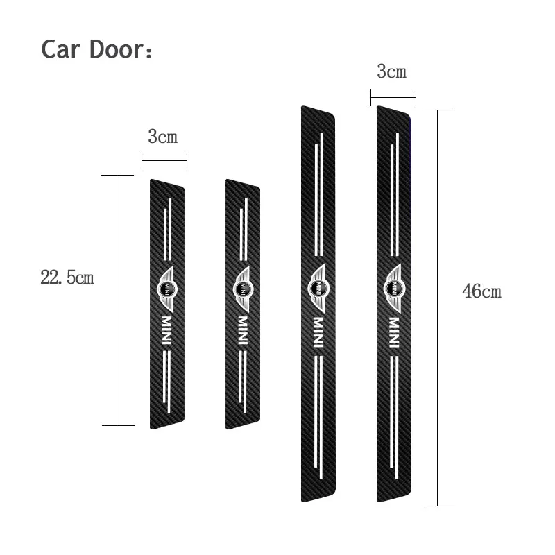 Наклейки на пороги двери автомобиля 4 шт. наклейки порог багажника против царапин