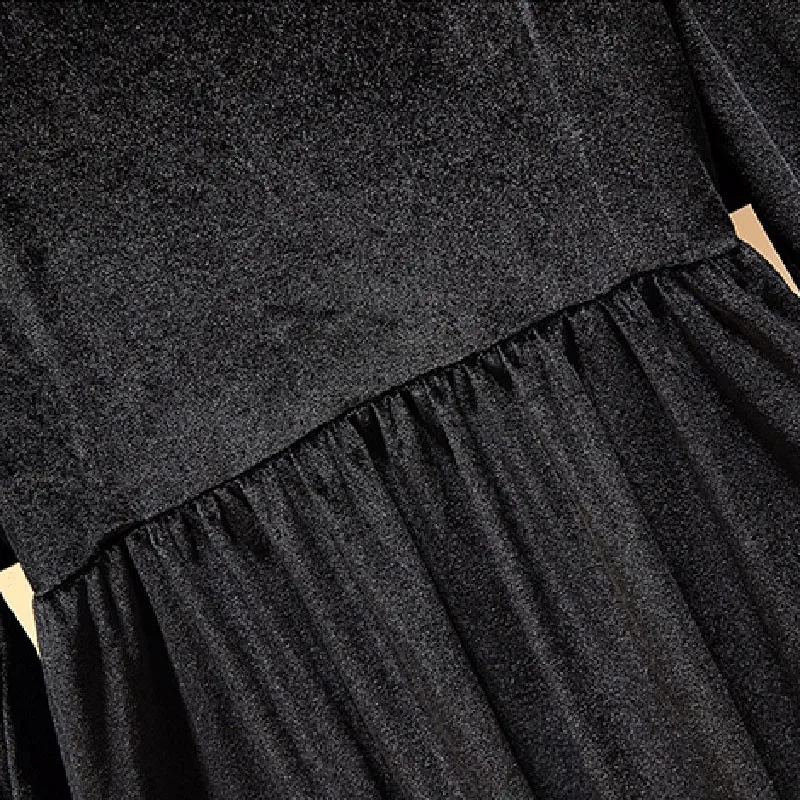 

Plus Size Women Elegant A-line Long Dress New Arrival 2021 Spring England Style VintageLace V-neck Ladies Party Dresses W008