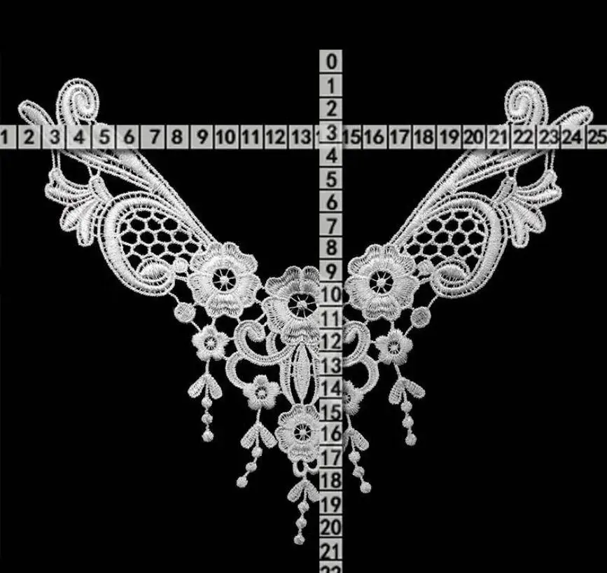 4 шт. белый вырез Кружевная аппликация сетчатая отделка для одежды аксессуары