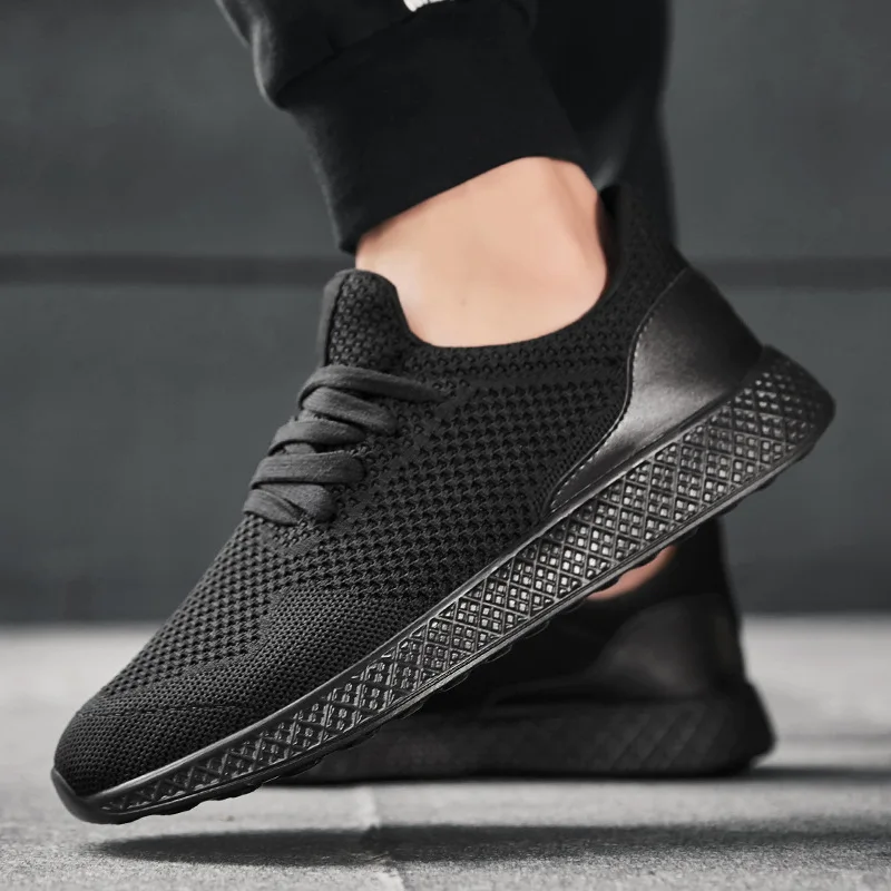

Sports Shoes Men Mesh Breathable Non-slip Man Shoes Fashion Casual Shoe Comfort Balck Men's Sneakers Lace Up Tenis Masculino