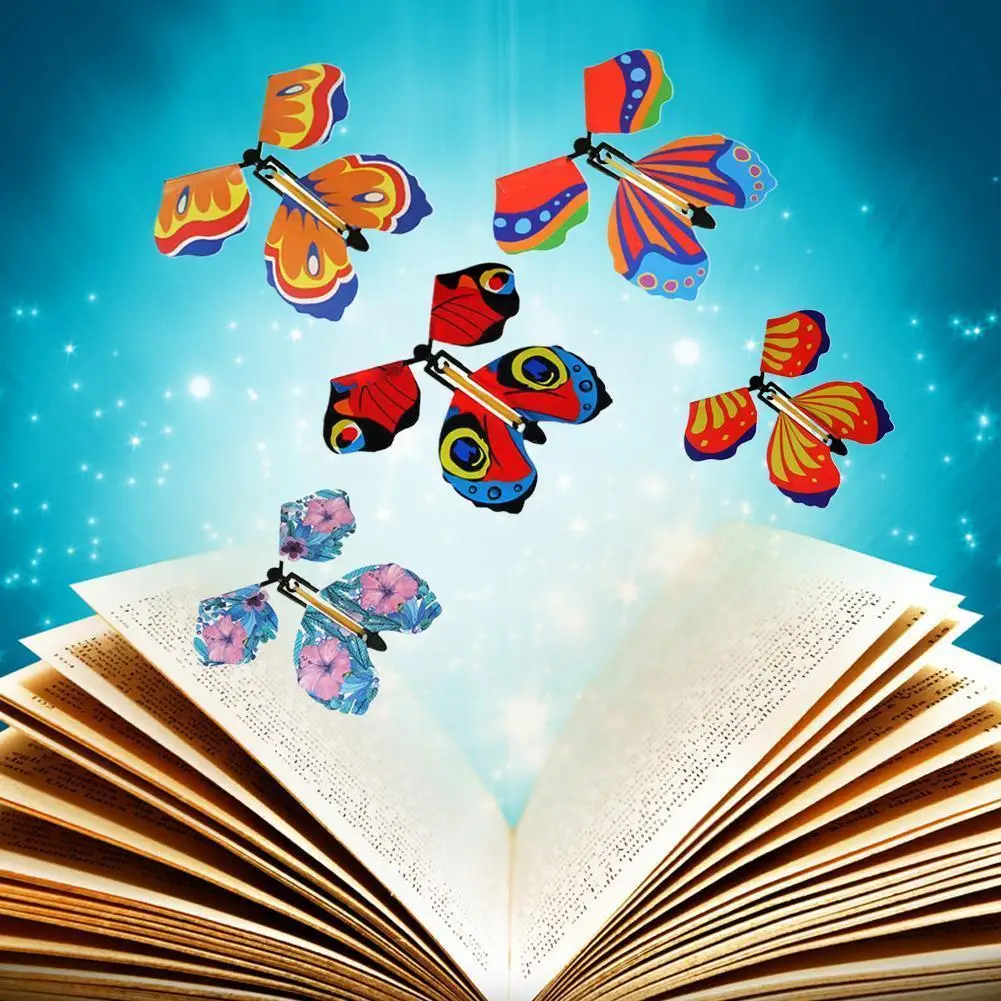 

3pcs DIY Butterfly Flying Toys Tricks Change Hands Transformation Props Fly Prank Random Color Toy Butterfly U1T3