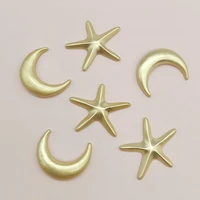 6 pcslot new gold alloy moon star buttons symmetrical hair earrings necklaces jewelry accessories