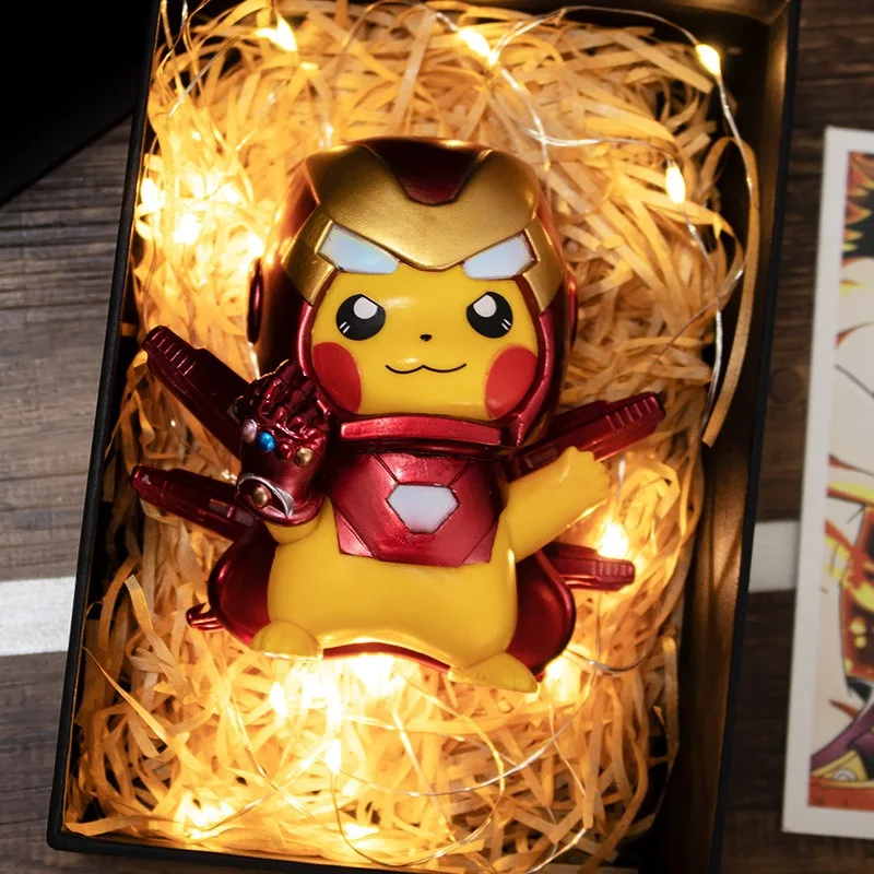 Фигурка героя Marvel Железный человек Человек-паук Пикачу куклы Покемон