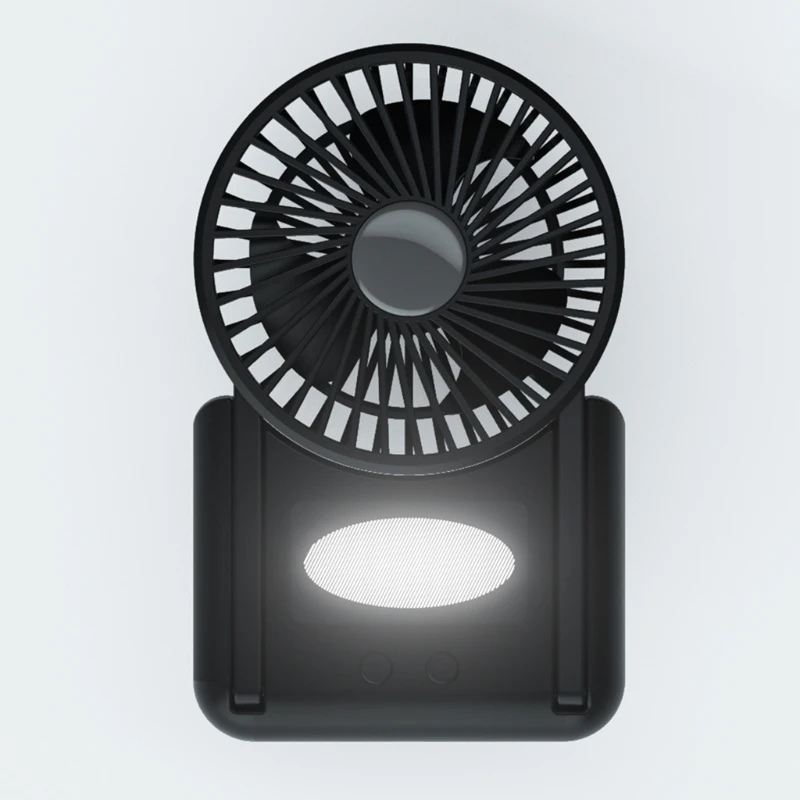 

Mini Silent Handheld Fan LED Night Light Fan Desktop Folding Small Electric Fan Portable Fan 96BA