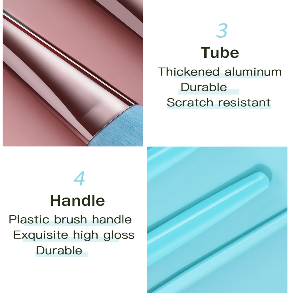 

ZZDOG 12Pcs Professional Makeup Brushes Set High-Quality Soft Natural Hair Powder Eye Shadow Foundation Brush Cosmetic Tools