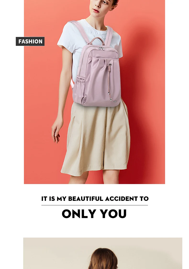 ZOGER Oxford cloth ultra light shoulder bag Korean version new college student bag female simple wild backpack