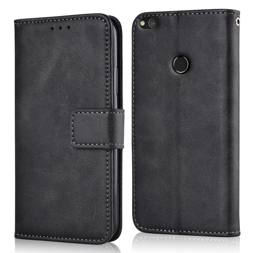 niu-Dark Grey Для huawei Honor 8 Lite PRA-TL10 чехол для huawei 8 Lite 8 Lite Coque Роскошный чехол-портмоне для huawei PRA-TL10 книжка откидная крышка - Цвет: niu-Dark Grey