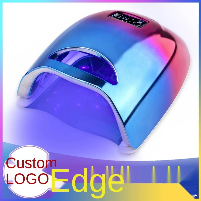 

LED Magic Ice Flowers Colorful Cordless 48w UV LED Nail Lamp Wireless Charging Nail Lamp for Curing Gel Nail Polish Red Light