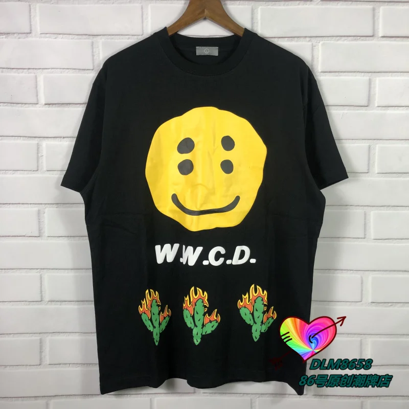 

Футболка CPFM w. W.C.D 2021 Мужская Женская Высококачественная схема кактуса w. W.C.D футболка с принтом из пенопласта Топы с коротким рукавом Kanye