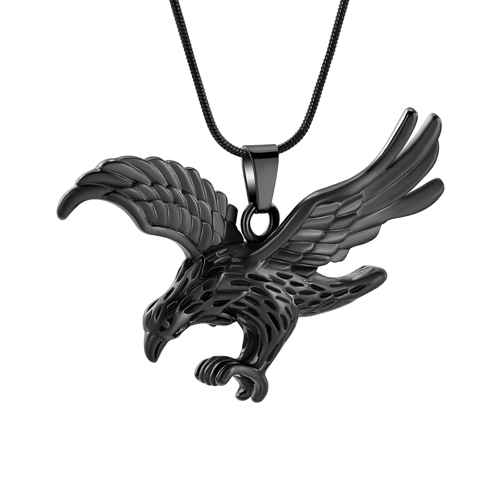 

Men Cremation Jewelry - 316L Stainless Steel Eagle Memorial Urn Necklace For Ashes Keepsake Pendant Dad