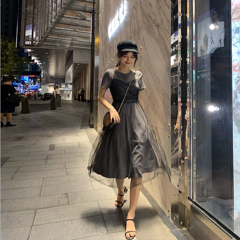 Женское Сетчатое платье-футболка Mishow элегантное платье трапециевидной формы с