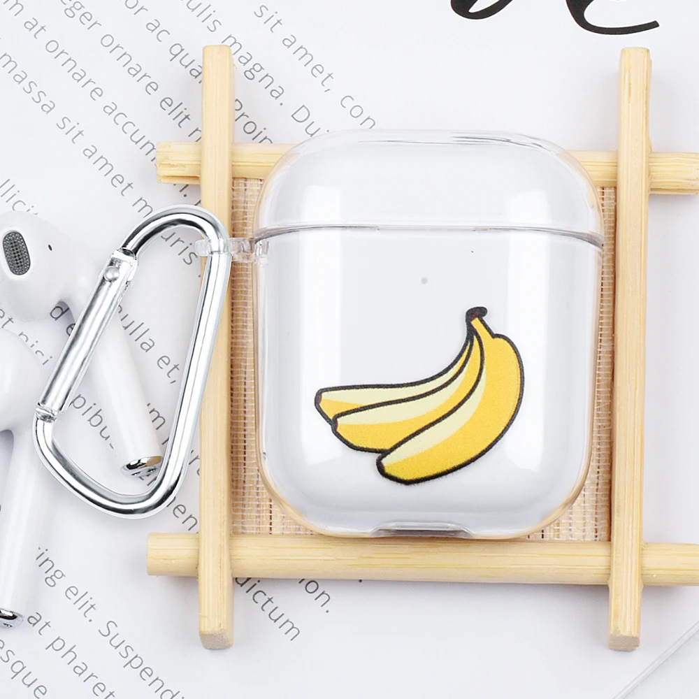 Футляр для наушников для Apple AirPods 2 зарядных ящики милый мультфильм Жесткий ПК прозрачный чехол для Airpods прозрачный чехол с крючками