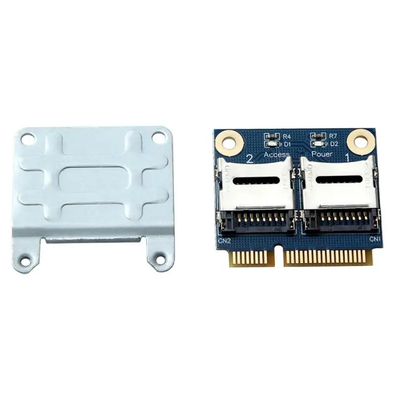 

Mini PCIE Card Adapter PCI-e mpci-e to Dual TF SDHC SDXC Reader Adaptor PCI-E TO TF Card Support Windows 7 / Vista / XP Mac OS