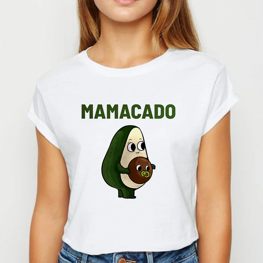 Женская футболка с авокадо и свиньей Свободный Топ авангардным принтом Тонкий