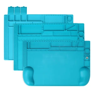 mechanic mobile phone motherboard maintenance blue high temperature resistant work mat silicone rubber storage pad free global shipping