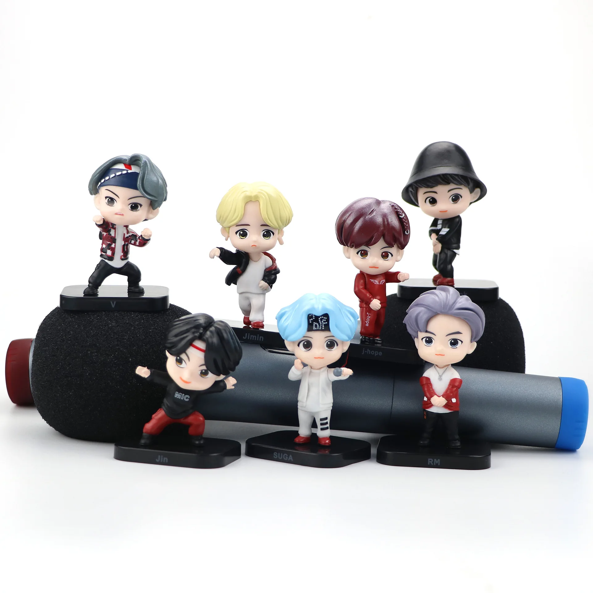 

Новые модели Bangtan Boy Group, игрушки, KPOP Star TOP Group A.R.M.Y, ПВХ брелок, экшн-фигурки брелок с игрушкой Bt, детский подарок на день рождения