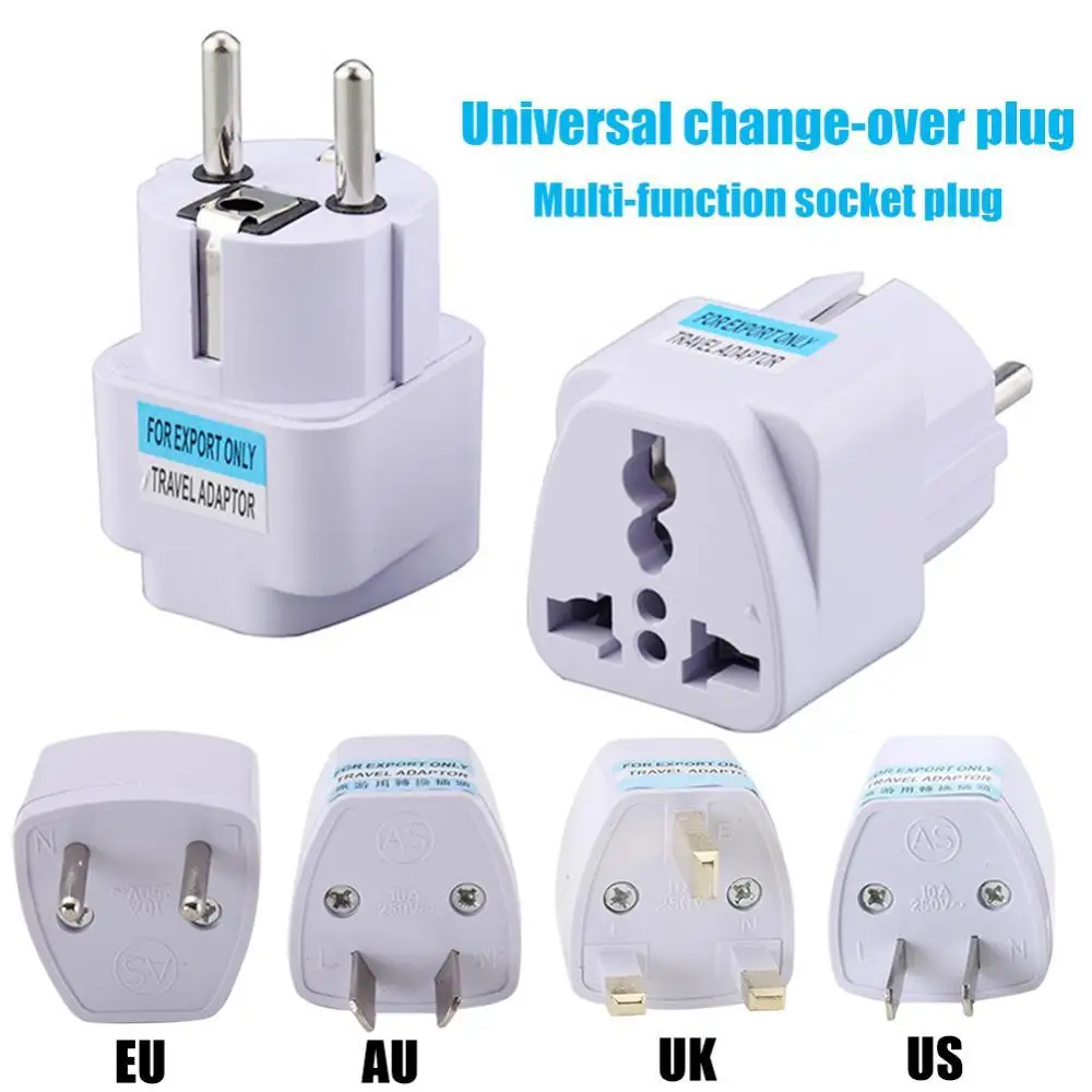 

Universal EU Plug Adapter-International AU UK US To EU Euro KR AC Travel Adapter Electrical Plug Converter Power Socket 1pcs