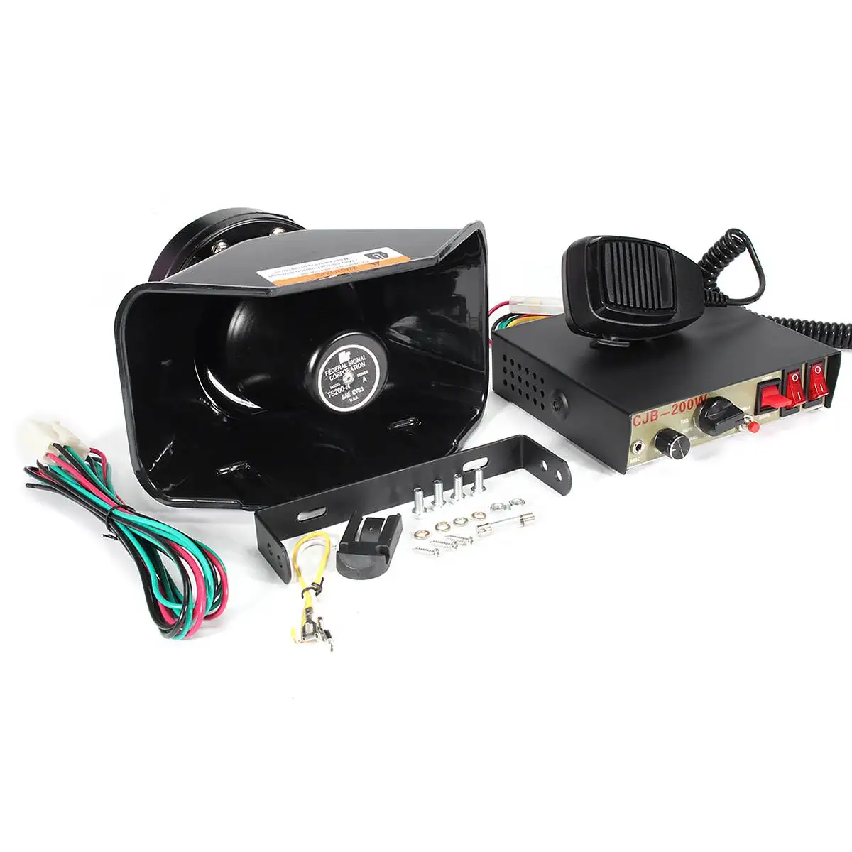 Новинка 12 В 200 Вт 7 звуковых сигналов громПредупреждение лизация полицейская