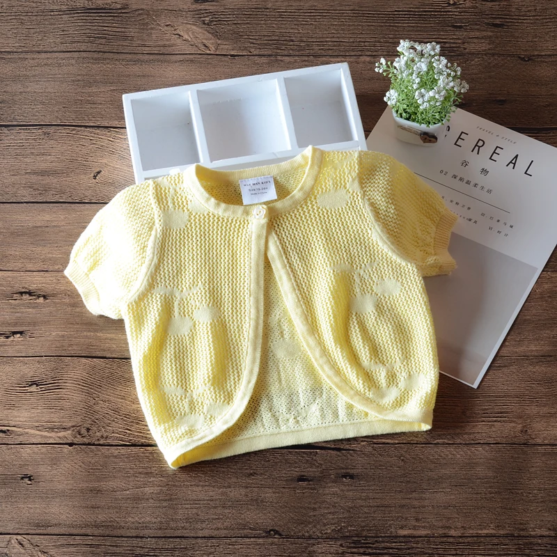 Тонкая летняя куртка для новорожденных девочек кардиган Белые пляжные пальто