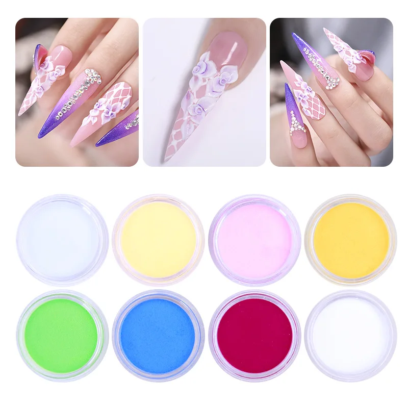12 коробок/набор акриловый порошок розовый белый полимер блеск для ногтей Советы