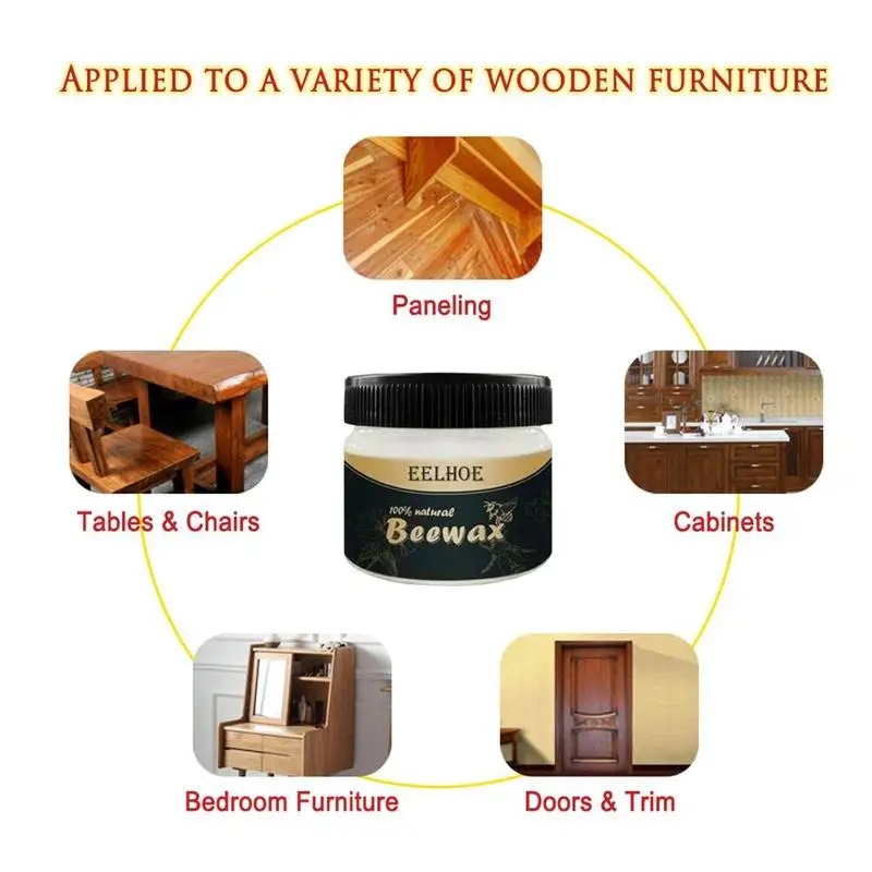 

Furniture Care Polishing Beeswax Waterproof Wear-resistant Cabinets Doors For Wooden Seasoning Wax Chairs Wood Beewax Table J4K4