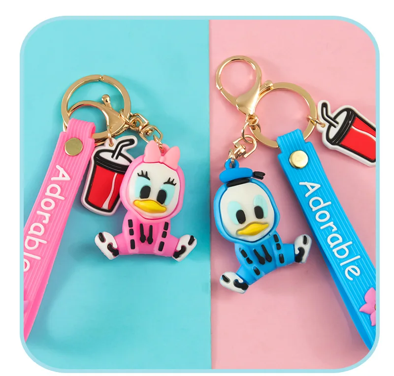 

2021 Hot Sale Disney Mickey Keychain Cute Cartoon Baby Boy Girl Key Ring Women Cute Bag Key Chain Monster New Key Accessories