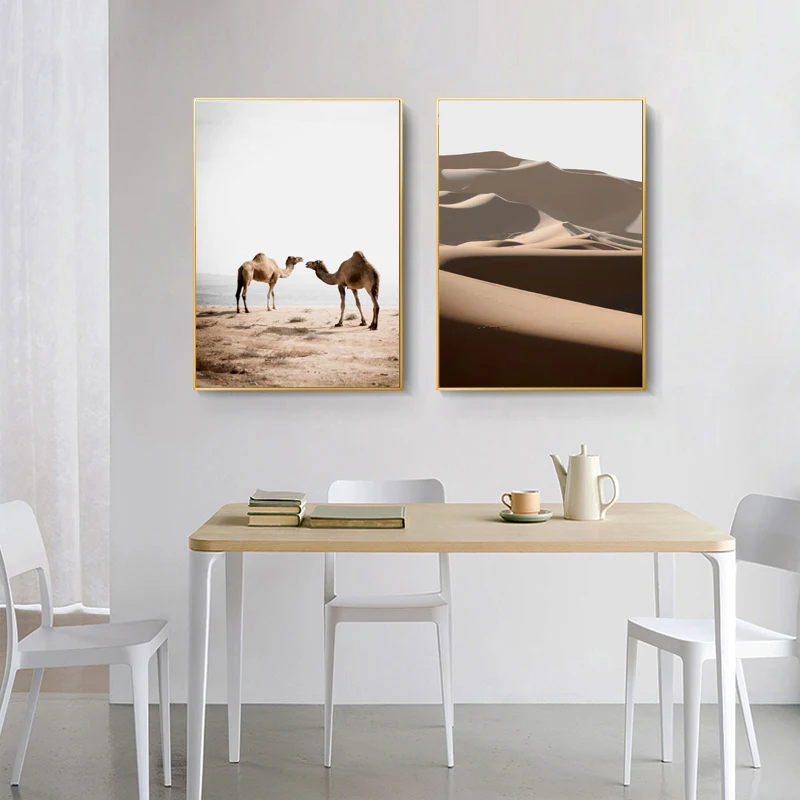 Nordic плакат Марокко пустыни с леопардовым принтом светло коричневый принты