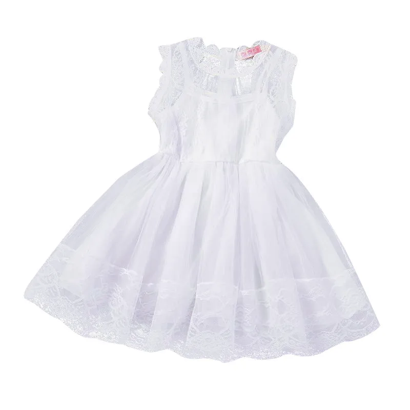 white 2 Платье для новорожденных с цветочным рисунком; Новая летняя Милая Одежда для маленьких девочек; фатиновая кружевная одежда для рождественской вечеринки; платье для дня рождения на 1 год - Цвет: white 2