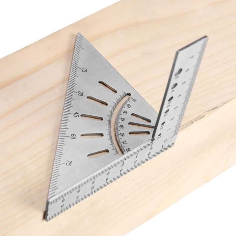 

D0AC Useful Marking Tool and Triangle Ruler High Precision Squre Ruler and Straight Ruler for Wood Working Use Tools