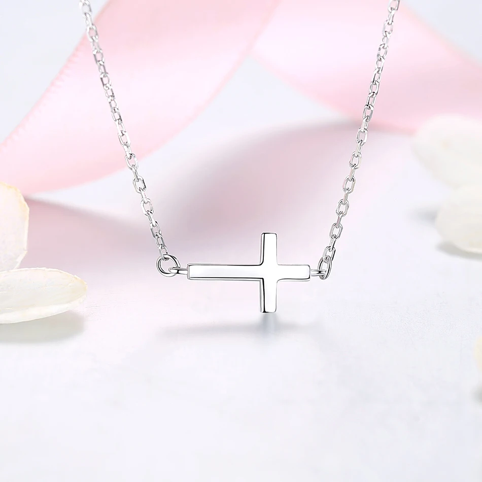 Женское винтажное ожерелье из серебра 100% пробы с крестом | Украшения и аксессуары