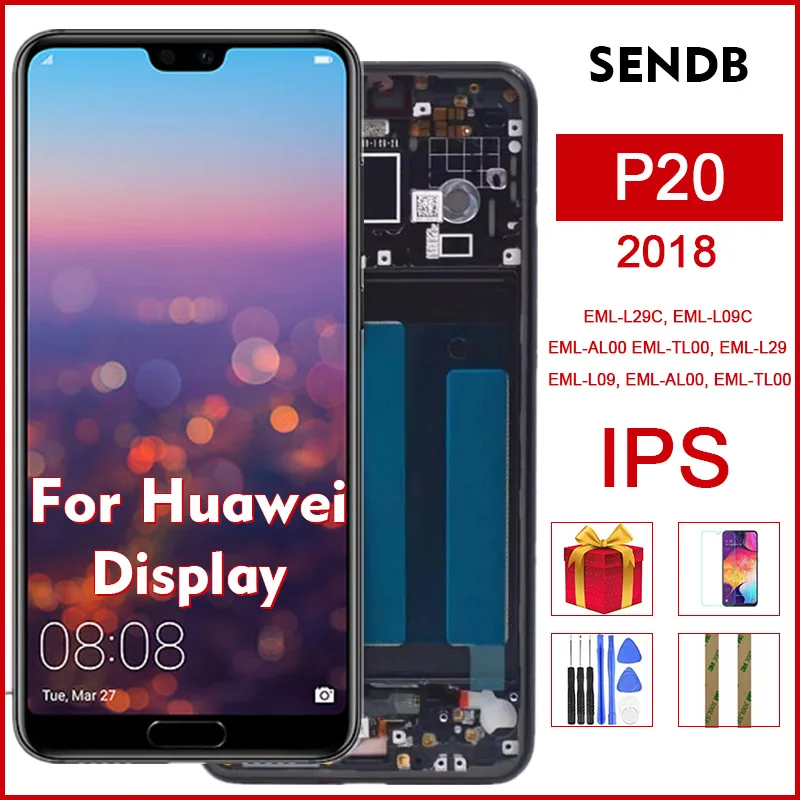 

For Huawei P20 2018 EML L29C L09C AL00 TL00 L29 L09 5.8" Inchs LCD Display With Touch Screen Digitizer Assembly With or No Frame