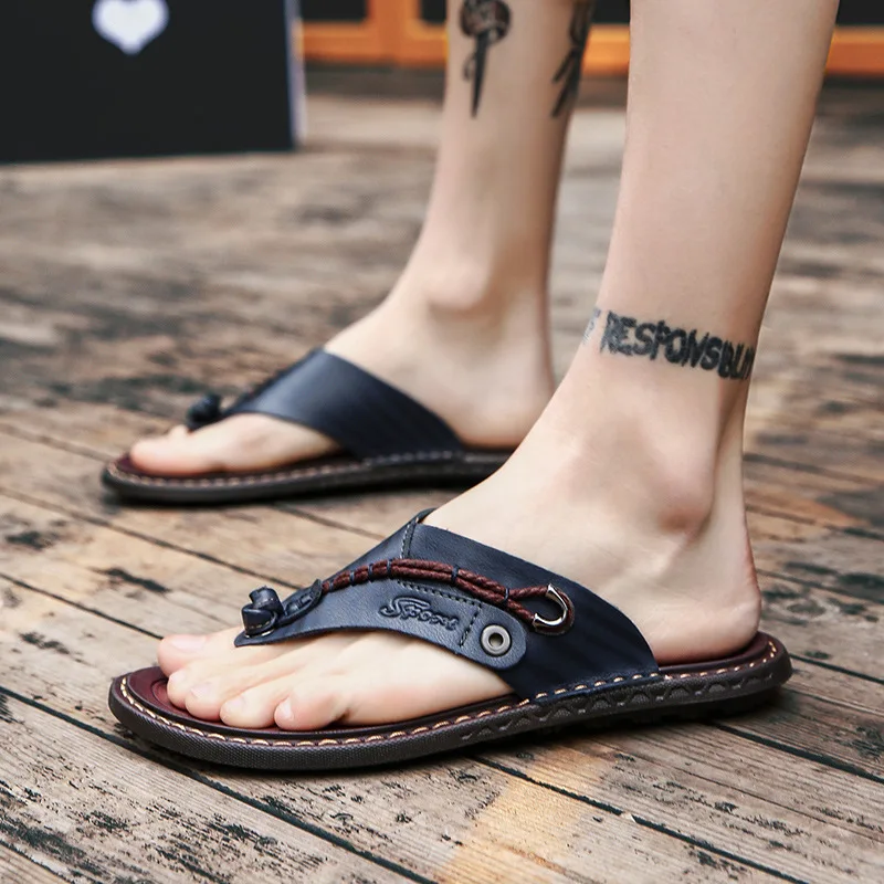 

Men's flip flops men's wear wholesale casual hand slippers clip feet men's beach sandals
