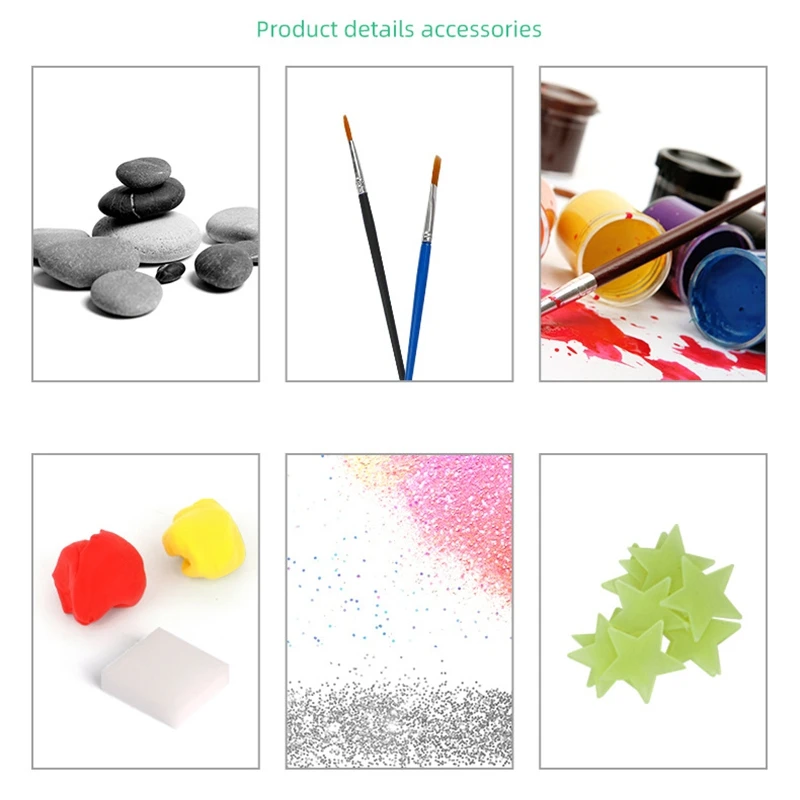 

Rock Painting Toy Creative Colorful Magic Stone DIY Graffiti Craft Art for Kids