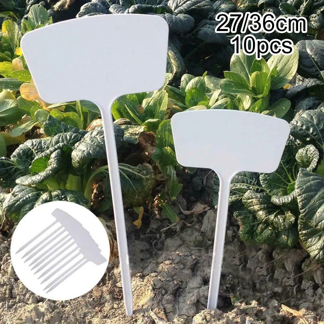 

10Pcs T-type Plant Tags Plastic Nursery Garden Plant Label Flower Tag Marker Stick Nursery Pots Flowers Tag